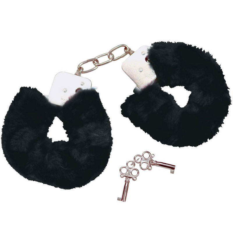 Bad Kitty Black Plush Handcuffs Bad Kitty Black Plush Handcuffs